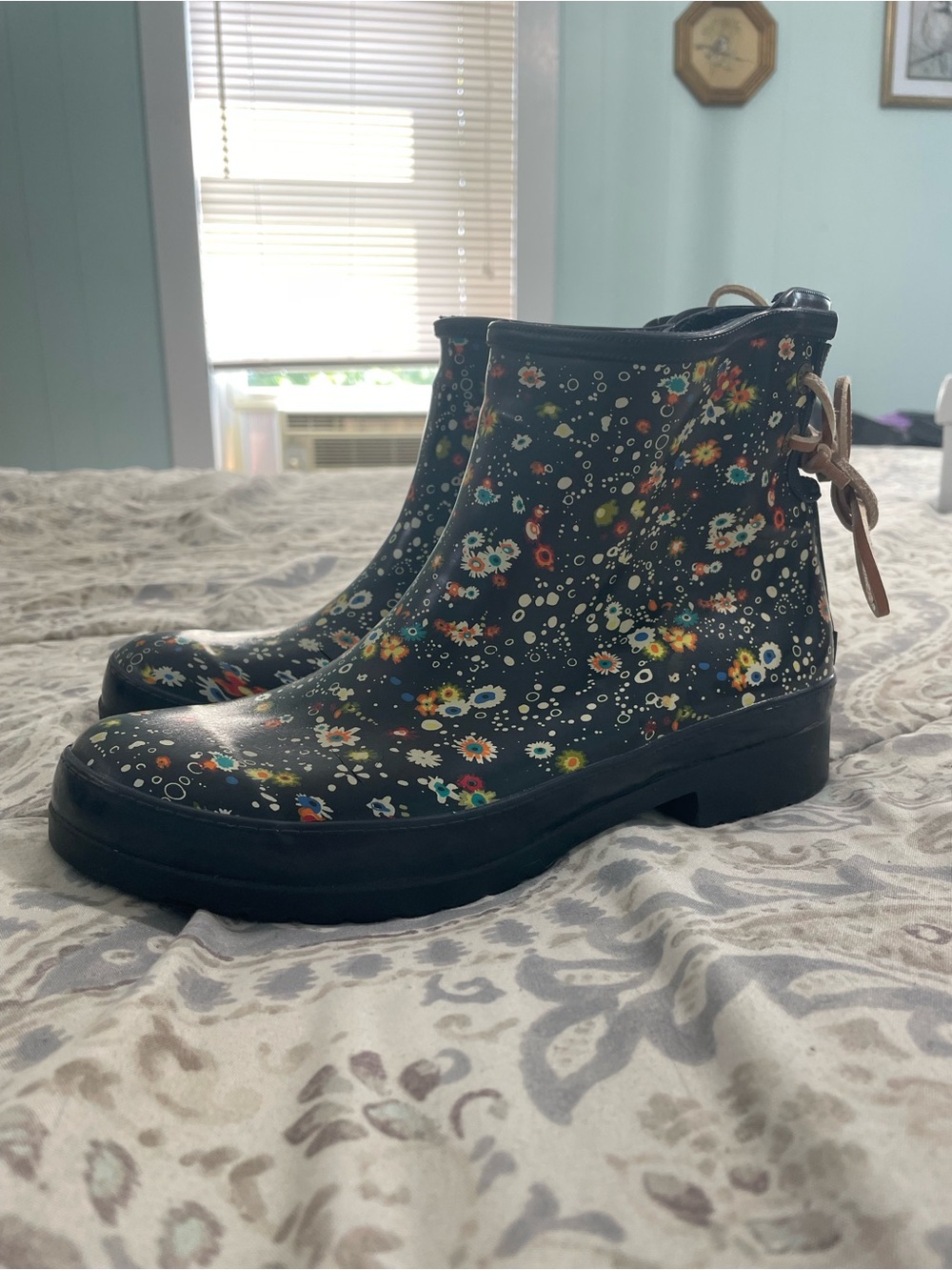 Sperry Floral Boots *Please Read Description*